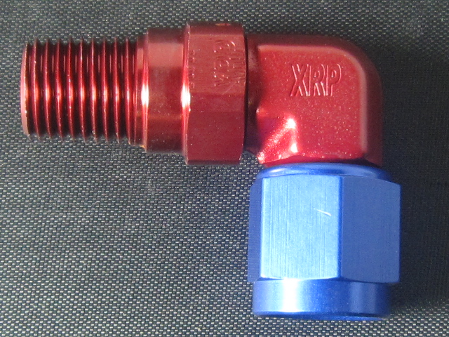 (image for) -4 90º Female Swivel to 1/4 Pipe - Aluminum - Click Image to Close